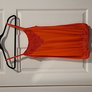 Express tank top, with knit floral derail under the neckline.  Size SP